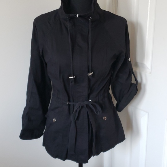 Von Mozart Jackets & Blazers - Von Mozart. Womens Black Zippered Utility Jacket